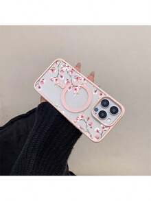 磁性花朵手机壳适用于 16 Pro Max，磁性充电 14 Pro 镜头保护壳，简约优雅的柔软硅胶透明外壳适用于 13/15 Plus，防震手机壳适用于三星 A15/A16/A35/A54/A55/A56/S22/S22 Plus/S22 Ultra/S23/S23 FE/S23 Plus/S23 Ultra/S24/S24 FE/S24 Plus/S25 Plus/S24 Ultra/S25 Edge/S25 Ultra 防水防摔防刮