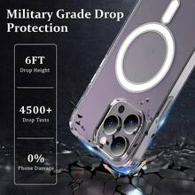 Clear Case Magsafe Transparent Cover Compatible For 15 14 13 12 11 X XR 7 8 16 Pro MAX - 無色 - 查看 7