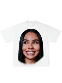 Women Men Mariah Scientist Rapper Young Hip-Hop Tee Tshirt, Women Tee Classic Free Thugs Print Round Neck Short Sleeve T-Shirt Y2K Vintage Streetwear Graphic Oversized Cotton Women TopsLoose And Comfortable - A19 - 查看 1