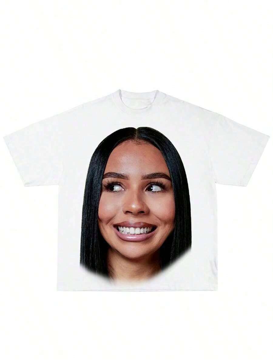 Women Men Mariah Scientist Rapper Young Hip-Hop Tee Tshirt, Women Tee Classic Free Thugs Print Round Neck Short Sleeve T-Shirt Y2K Vintage Streetwear Graphic Oversized Cotton Women TopsLoose And Comfortable - A19 - 查看 1