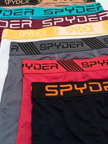 Kit 5 Cuecas Boxer Masculinas Original Spyder microfibra - Multicolorido - Visão 6