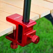 1pc Aluminum Alloy Desk Lamp Holder Clamp, Outdoor Camping Lamp Stand Clip, Outdoor Hanging Lamp Bracket Clip Tool - one-size - View 2