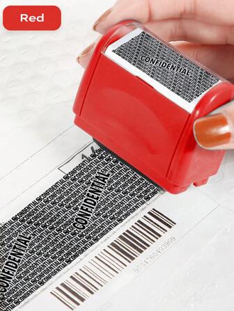 Privacy Protection Roller Stamp, Delivery Slip Address Privacy Pen, Personal Information Leakage Prevention, Convenient Privacy & Security Protection, Fast Drying Stamp Ink - 3 Refill Ink Cartridges Available,For School Supplies,Back To School