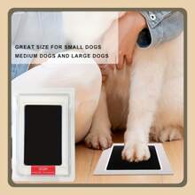 1 件狗/猫爪印套装，宠物纪念和清洁印台，木制 DIY 宠物纪念框，可定制礼物