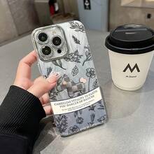 Funda para teléfono (1 unidad) con degradado de gasa multicolor, tecnología IMD Laser. Compatible con todas las series 16/15/14/13/12/11, 13/14 Pro/15 Plus/16 Pro. Incluye protector de lente. Diseño híbrido clásico a prueba de golpes. - Colores mixtos 1 - Ver 3