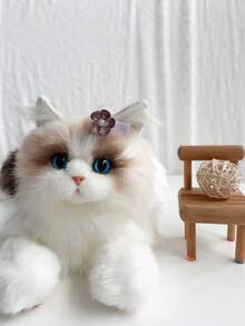 5件全包布宠物鸭嘴夹，可爱猫咪发饰，宠物装饰品，适用于狗狗 - 紫色 - 查看 9