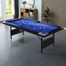 LIZHOUMIL 6 Or 7 Ft Adults Folding Billiards Table , Pool Table Set For Family Game Room, Adult Rrec Room, Basements - Blue - View 9
