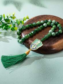 1pc Saudi Arabia Golden Plated Pendant, 33pcs High-Quality Resin Beads Muslim Prayer Beads, Islamic Tasbih Rosary, Unisex Luxury Fashion Bracelet, For Praying, Festival Gift - Multicolor - View 13