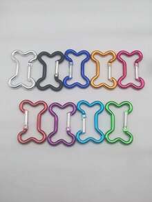 4pcs Aluminum Snap Hook Carabiner Bone Shaped Ring Key Chain Clip Keychain Hiking Camp Outdoor Hooks,Colorful Outdoor Keychain,Bone -Shaped Aluminum Carabiners, Heavy Duty Spring Hook Keychain Clips, Lightweight & Mixed Colors, Ideal For Camping, Fishing, Pet Leashes, And Securing Indoor/Outdoor Gear, Camping Accessories