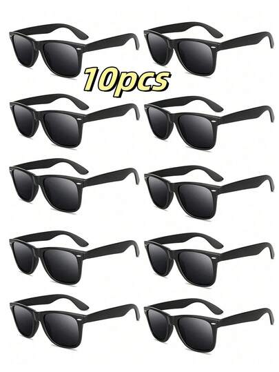 1 Pair/10 Pairs/12 Pairs/15 Pairs/20 Pairs/40 Pairs/50 Pairs Retro Classic Square Fashion Glasses, Black Vintage Style Adult Party Favors, Holiday Accessories, Daily Wear, All Season