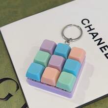 1/2/6 件键盘指尖玩具指尖点击器键盘钥匙扣减压玩具按钮缓解压力礼物成人缓解压力打发时间（随机链条款式） - 彩色 - 查看 20