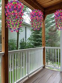 10/6/4/2/1 件人造吊花，丝绸混纺混色，适用于婚礼、家居、办公室、花园装饰，人造花配桉树叶，抗紫外线逼真吊挂植物，适用于秋季装饰、感恩节装饰、婚礼拱门、墙壁、花园、卧室、户外、办公室、派对装饰