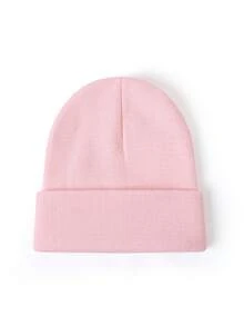 Herbst/Winter einfarbige gestrickte Beanie Mütze, warme Große Größen einfarbige weiche Skimütze, vielseitig & Herbstoutfit - 086 - Übersicht 23