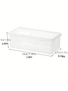 [返校] 1件/3件/5件大容量透明铅笔盒 - 耐用塑料带铰链盖多功能收纳盒，适用于学校和办公用品，桌面收纳盒，颜色随机 - 彩色 - 查看 12