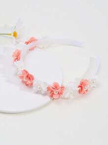 1 件 Pactorale 女孩花朵发带，女孩白色和绿色花朵头带，适合日常、外出、夏季派对，女孩优雅发饰 - 花朵髮箍 - 查看 13