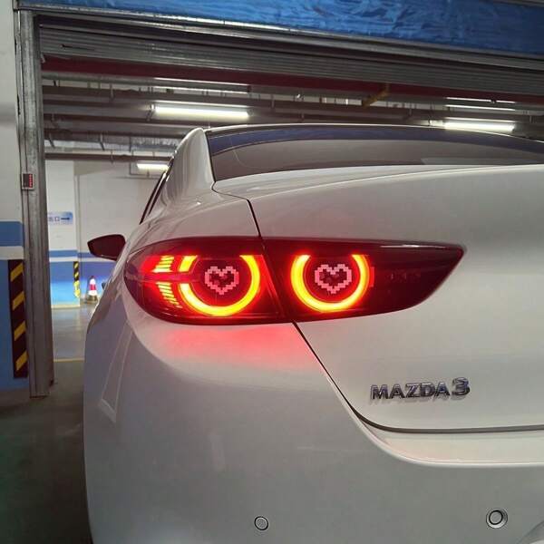 Easypie Selection 3/6pcs Love Car Tail Light Stickers Cute Universal Tail Light Headlight Stickers, Car Lampshade Stickers Decorations, Car Lighting Stickers, Decorative