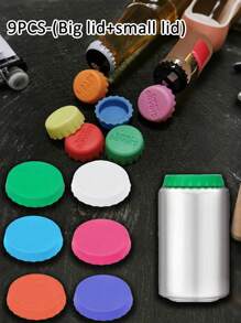 2/4 Piezas de tapas reutilizables a prueba de fugas para mantener las bebidas frescas, tapas de sellado de bebidas, tapas a prueba de fugas, tapas a prueba de salpicaduras, accesorios para bebidas para bebidas carbonatadas, jugos y latas de refrescos, excelentes para parrilladas al aire libre, picnics, campamentos y uso diario