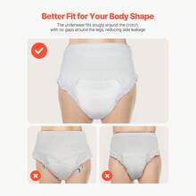 Adult Incontinence Underwear, High Absorbent Protective Underwear For Men & Women, Disposable Adult Pull-Ups Diapers With Leakproof Leg Cuff & Wetness Indicator - M Size, 64 Count (4 Pack Of 16) - Composite Film M Size - View 5