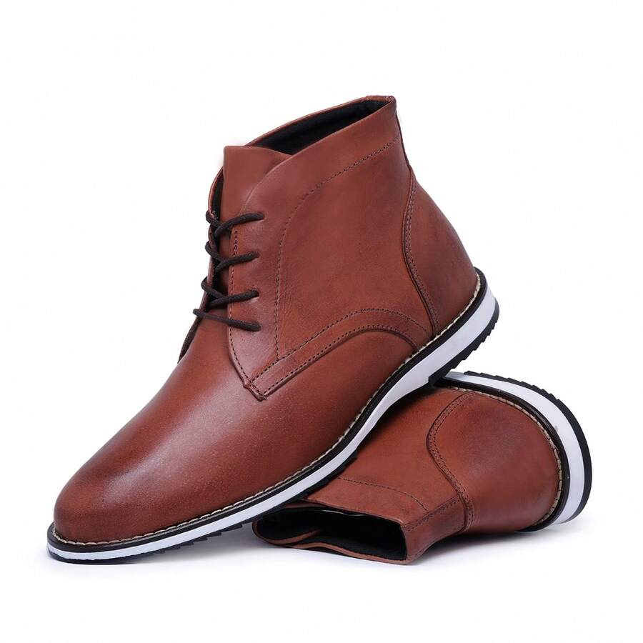 Men's Oxford Formal Ankle Boot Sophisticated Stylish Modern Comfortable - 亮橙色 - 查看 1