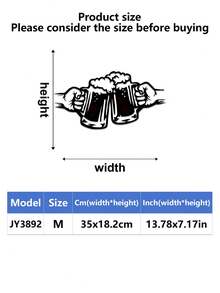 1pc Of "Cheers" Beer Glass Metal Wall Art, Metal Sign With Beer Glass Silhouette, Durable Indoor/Outdoor Wall Decoration, Suitable For Home, Bar, Cafe, Party, Restaurant, Kitchen, Etc., Perfect Gift For Beer Lovers, Halloween, Thanksgiving, Christmas Gift, Ideal Holiday Gift