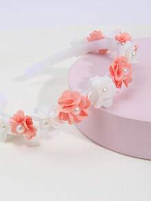 1 件 Pactorale 女孩花朵发带，女孩白色和绿色花朵头带，适合日常、外出、夏季派对，女孩优雅发饰 - 花朵髮箍 - 查看 9