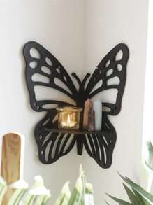 Butterfly Crystal Corner Shelf,Crystal Shelf Display Wooden Boho Wall Shelves,Crystal Holder Shelves Stands Christmas Home Decor,School Supplies,Back To School