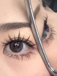 100 件/包 10-12 毫米浓密迷人的自然向日葵假睫毛，易于粘贴，适合初学者睫毛簇、睫毛簇、单根睫毛、睫毛、假睫毛 - C - 查看 7