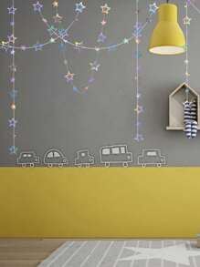 3.7M 12.1ft Glitter Paper Banner Birthday Party Decoration First 1st Birthday Silver Star Garland Adult Wedding BabyShower Graduation New Year Decor