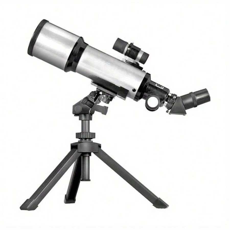 Refractor Telescope 300 Power 400x70mm With Tabletop Tripod And Carrying Case For Stargazing Astronomy Beginners Outdoor Observation - As pic - View 1