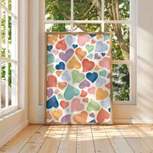 1 件异想天开的彩虹心形墙饰 - 带框和无框彩色爱心装饰 | 俏皮的水彩心形，采用柔和明亮的色调 | 现代育儿室、儿童房和波西米亚风卧室装饰 | 完美的情人节礼物和中性育儿室装饰 - 彩色 - 查看 6