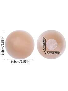 2/4/6pcs Reusable Silicone Nipple Covers, Invisible Adhesive Bra Petals, Portable Gift Box, Women Lingerie Accessories To Prevent Nipple Protrusion - Coffee Brown - View 8