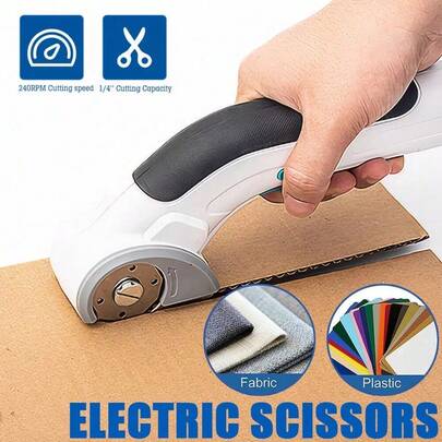 Professional Cordless Electric Scissors - Tungsten Steel Blades & 5H Runtime | USB-C Fast Charge | UKCA Certified Lock & Ergonomic Handle | 2000mAh For Garden/Crafting/Fabric/DIY (Arthritis-Friendly Power Tool!)