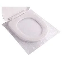 50 Disposable Toilet Seat Protectors Plastic Private Sheet Bowl Liner Public Bathroom Kit - 無色 - 查看 4
