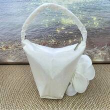 Elegant 3D Flower Decor Soft Clutch Handbag For Women - White - View 5