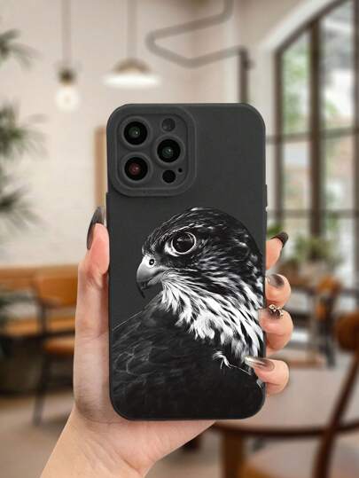 حافظة هاتف مطبوعة بنقوش النسر توفر حماية شاملة 360 درجة لهواتف آيفون 17 و17 إير و17 برو و17 برو ماكس و11 و12 و13 و14 و15 و16 برو ماكس و XR و X/XS و7 و8 بلس و16E