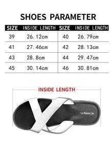Men's Lightweight Sandals, Summer Fashionable Crossover Beach Shoes, Outdoor Casual Open Toe Slippers, Comfortable Black Lychee Texture