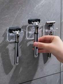 1/3/6 قطعات رف لحامل الحلاقة محمول بخطاف الشفط للاستخدام في الحمام والاستحمام والسفر للتركيب على الحائط قابل لإعادة الاستخدام