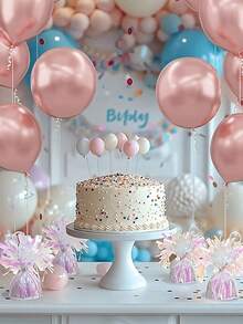 1个金属气球配重，派对装饰气球配重，重型实心气球吊坠，彩色铝箔气球配重，氦气球中心装饰，适用于生日、婚礼、周年纪念、万圣节、圣诞节、节日派对家居装饰 - 彩色 - 查看 7