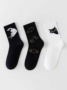 3双韩式趣味个性简约疯狂设计中筒袜