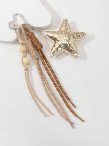 心形扣星形串珠吊坠 DIY 包饰 包袋装饰配件 猎豹纹背包装饰 汽车配件 女士包袋钥匙扣