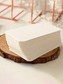 100pcs/Box Minimalist Thick Blank Kraft Paper Cards, Simple, Durable, Thick - Ideal For DIY Doodles, Messages And Notes - Small Notebooks And Handmade Party Cards, Perfect For Creative Expression, Eid Mubarak