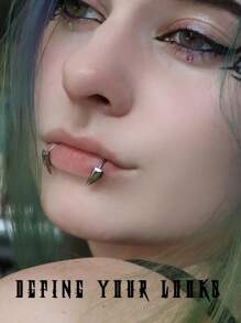 Wolf Teeth Non Piercing Labret Stainless Steel Polishing Lip Jewelry Ring Fashion Personalized Fangs