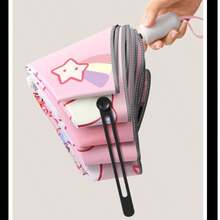 1 件儿童伸缩自动雨伞 - 圆角设计，分段收纳防反弹类型，加固伞架，自动开合 - 适合在校男孩和女孩（全天候防护）