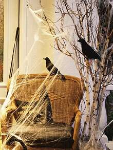 1/3/5 buah Model Gagak Hitam Halloween, Burung Palsu Realistis, Mainan Horor, Cocok untuk Dekorasi Rumah Pesta Halloween, Perlengkapan Horor - Hitam - View 9