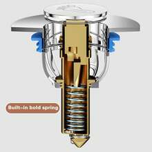 不锈钢浴室地漏，光滑边缘设计，防堵塞，快速排水 - 不锈钢材质，无溢流口，简约白色圆形淋浴地漏，适用于现代浴室 - 銀色 - 查看 5
