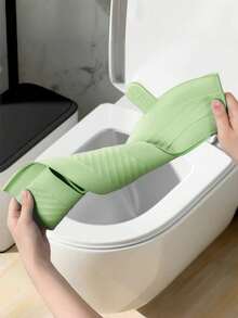 1pc Waterproof Warm Toilet Seat Cover, Bathroom Accessories, Universal Toilet Bowl Lid, Portable Home Use For Winter - Multicolor - View 9