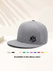 Mũ lưỡi trai unisex in họa tiết NY, kiểu dáng thường ngày, có khóa điều chỉnh, vành bằng, phong cách hip hop, thích hợp cho du lịch, nghỉ mát, thể thao, bãi biển, trường học, du thuyền, phong cách Y2K, món quà Giáng sinh tuyệt vời nhất. - Kim 400 nhiều màu - Xem 5