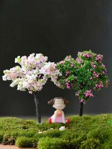 4/1pc Artificial Model Trees, Miniature Tree Scene KitSimulated Plants, Garden Micro Landscape Decor, Bright PVC Artificial Green Decoration, Suitable For Aquarium, Fairy Garden And Glass Container, Colorful And Realistic Leaf Design, Garden Miniature Model,Realistic Small Tree Garden, Micro Landscape, Rainforest Tree