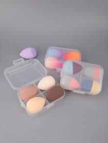 4pcs/Set Makeup Sponge Applicator, Non-Latex Drifting Bottle Powder Puff, Dry & Wet Dual-Use Makeup Sponge - Multicolor - View 7