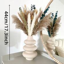100 PCS Of Boho Pampas Grass Decor, Naturally Dried Pampas, Bunny Tails Dried Flowers, And Dried Eucalyptus Artificial Flowers. Perfect For Weddings, Boho Party Decorations, And Table Decor. - Multicolor - View 4